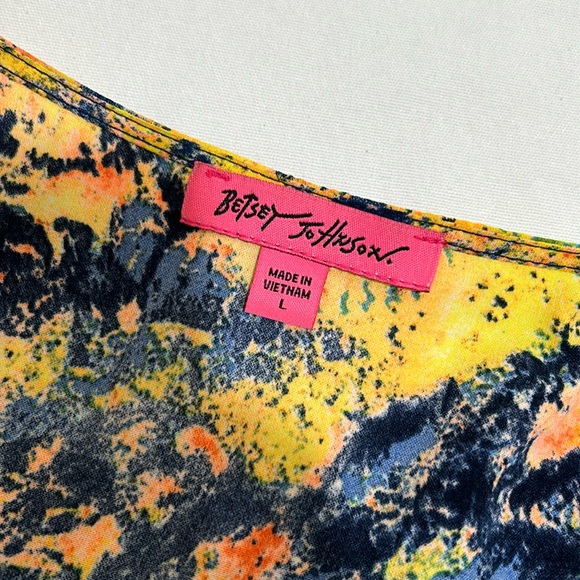BETSEY JOHNSON WOMEN BLOUSE BELL SLEEVE MULTICOLOR Sz LARGE - Picture 10 of 14